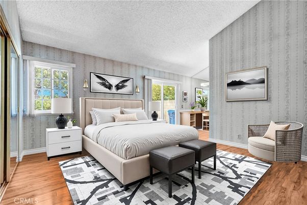 Bedroom, Interior, Wood Texture Flooring