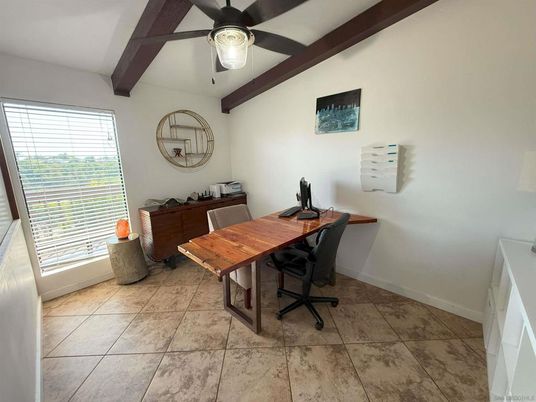 Home Office, Interior, Wooden Beams