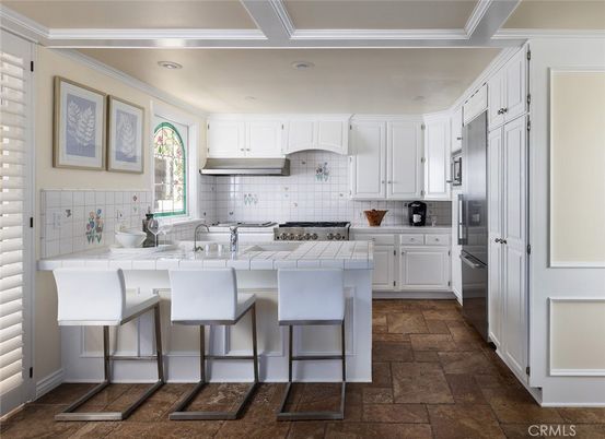 Interior, Kitchen, Recessed Lighting, Tile Countertops
