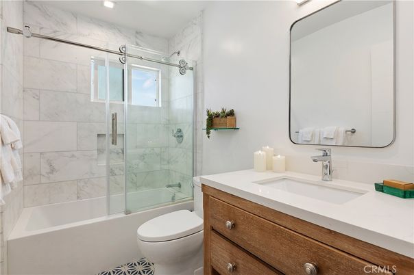 Bathroom, Glass Shower, Interior, Marble Walls, Recessed Lighting