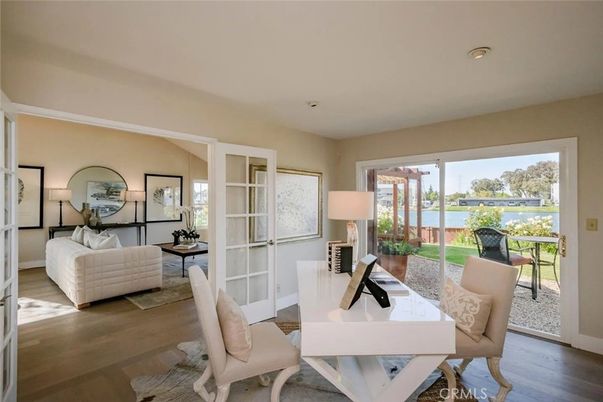 Home Office, Interior, Living room, Recessed Lighting, Water, Wood Texture Flooring