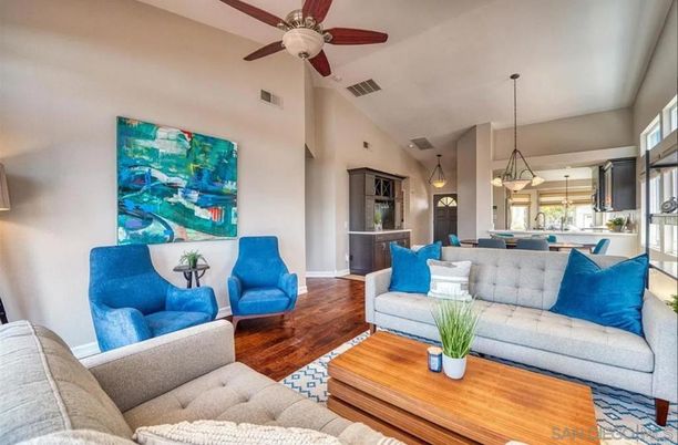 Dining room, Interior, Living room, Pendant Lights, Wood Texture Flooring