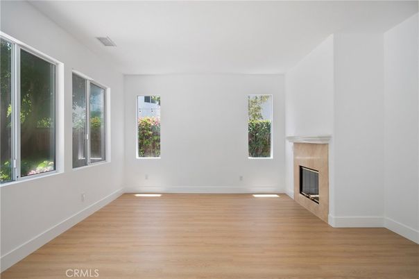 Empty room, Fireplace, Interior, Wood Texture Flooring