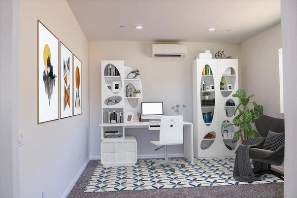 Home Office, Interior, Recessed Lighting