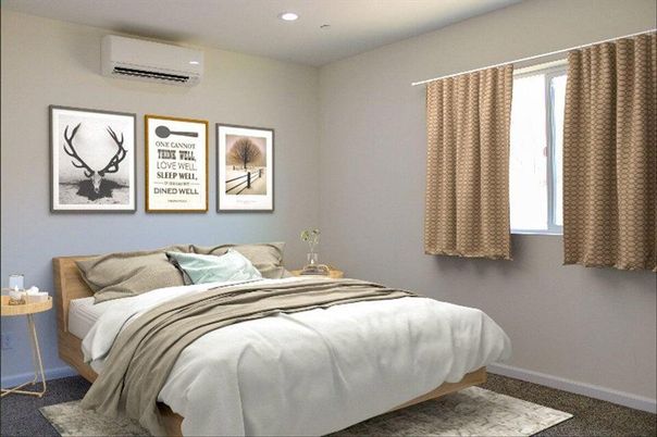 Bedroom, Interior, Recessed Lighting