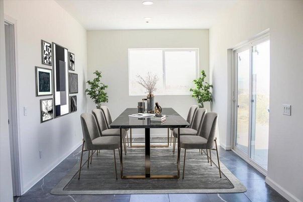 Dining room, Interior, Recessed Lighting