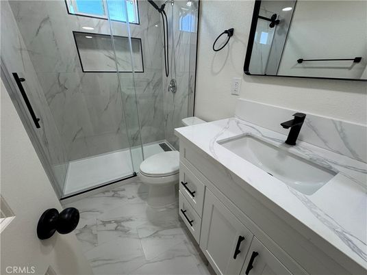 Bathroom, Glass Shower, Interior, Marble, Marble Walls