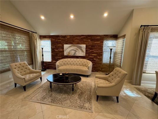 Interior, Living room, Recessed Lighting, Stone Walls