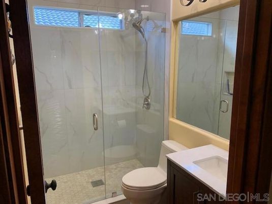 Bathroom, Glass Shower, Interior, Marble Walls
