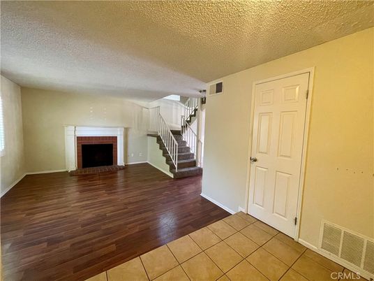 Empty room, Fireplace, Interior, Wood Texture Flooring