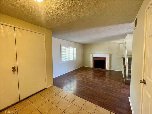 Empty room, Fireplace, Interior, Wood Texture Flooring