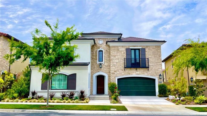 Attached, Exterior, Facade, Brick Facade, Mediterranean