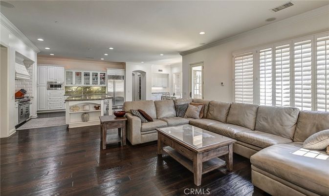 Interior, Kitchen, Living room, Recessed Lighting, Wood Texture Flooring