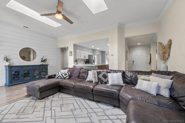 Interior, Kitchen, Living room, Recessed Lighting, Stainless Steel Appliances, Wood Texture Flooring