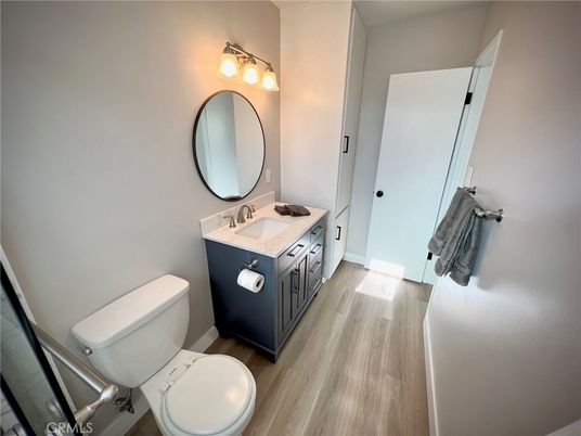 Bathroom, Dual Sink Vanities, Interior, Wood Texture Flooring
