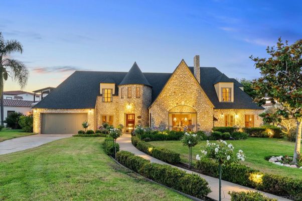 Attached, Backyard, Exterior, Facade, Brick Facade, French Provincial