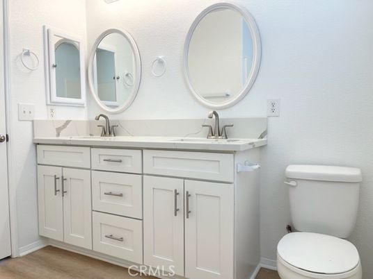 Bathroom, Dual Sink Vanities, Interior, Wood Texture Flooring