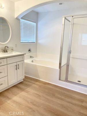 Bathroom, Glass Shower, Interior, Wood Texture Flooring