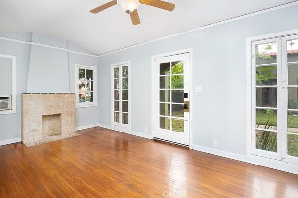 Empty room, Fireplace, Interior, Wood Texture Flooring