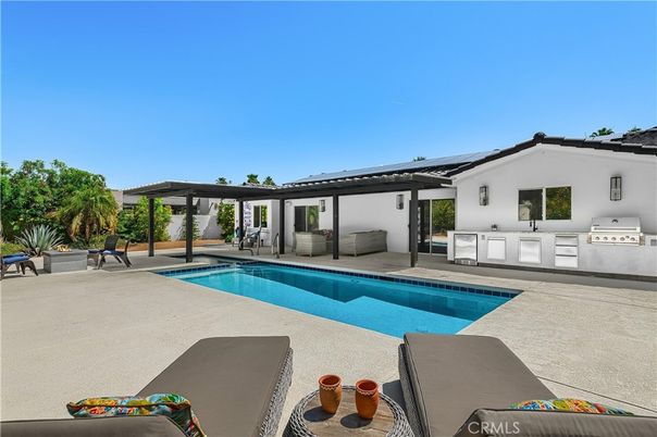 Exterior, Pool, Solar Panels
