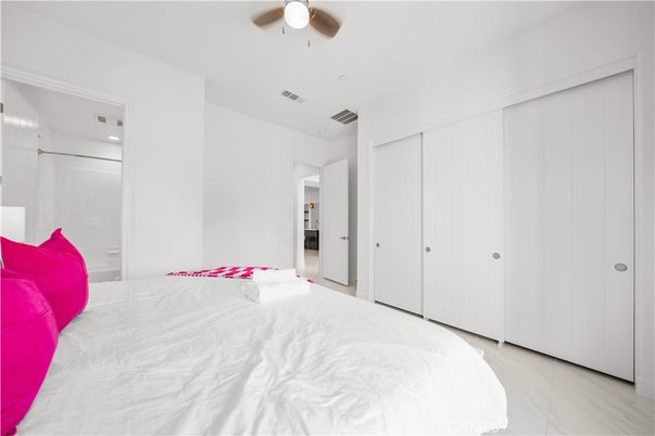 Bedroom, Interior, Marble, Recessed Lighting