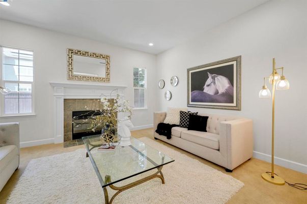 Fireplace, Interior, Living room, Recessed Lighting