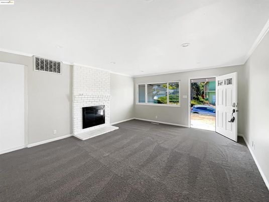 Empty room, Fireplace, Interior, Recessed Lighting