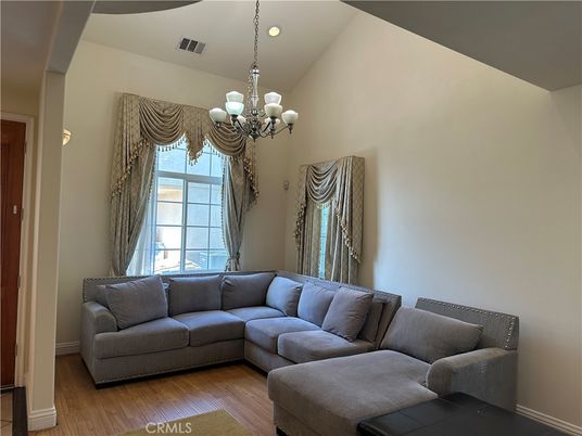 Chandelier, Interior, Living room, Recessed Lighting, Wood Texture Flooring