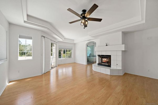 Empty room, Fireplace, Interior, Wood Texture Flooring