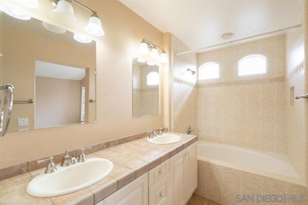 Bathroom, Dual Sink Vanities, Interior, Tile Countertops