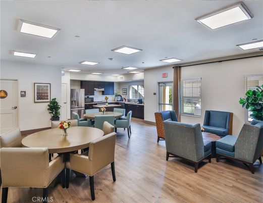 Dining room, Interior, Kitchen, Living room, Recessed Lighting, Stainless Steel Appliances, Wood Texture Flooring