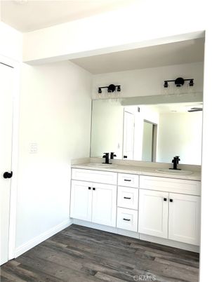 Bathroom, Dual Sink Vanities, Interior, Wood Texture Flooring