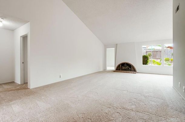 Empty room, Fireplace, Interior