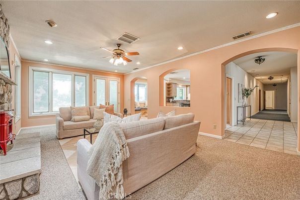 Interior, Living room, Recessed Lighting