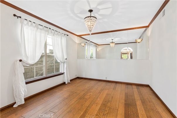 Chandelier, Empty room, Interior, Wood Texture Flooring