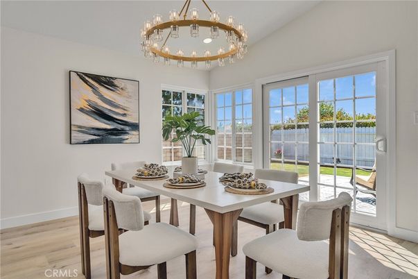 Chandelier, Dining room, Interior, Water, Wood Texture Flooring