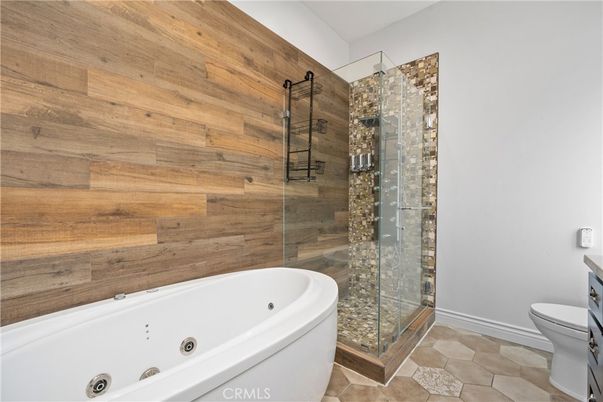 Bathroom, Glass Shower, Interior, Wooden Walls