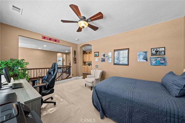 Bedroom, Home Office, Interior, Recessed Lighting