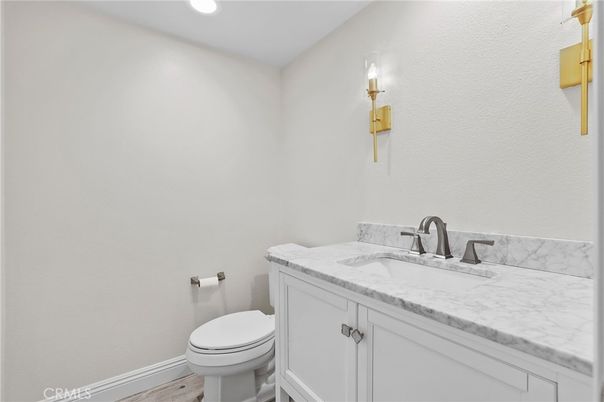 Bathroom, Interior, Recessed Lighting, Wood Texture Flooring