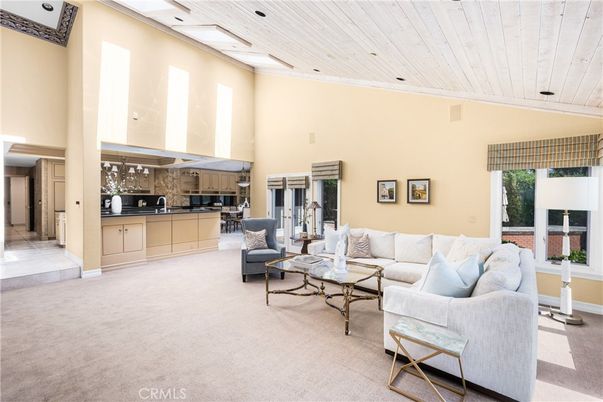 Interior, Living room, Recessed Lighting, Wooden Ceilings
