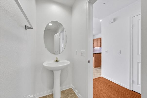 Bathroom, Interior, Recessed Lighting, Wood Texture Flooring