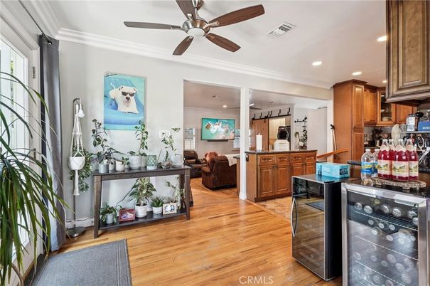 Interior, Kitchen, Living room, Recessed Lighting, Wood Texture Flooring