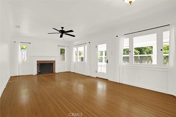 Empty room, Fireplace, Interior, Wood Texture Flooring