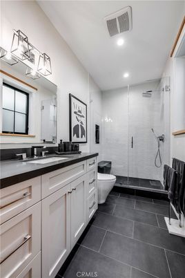 Bathroom, Dual Sink Vanities, Free Standing Baths, Glass Shower, Interior, Recessed Lighting
