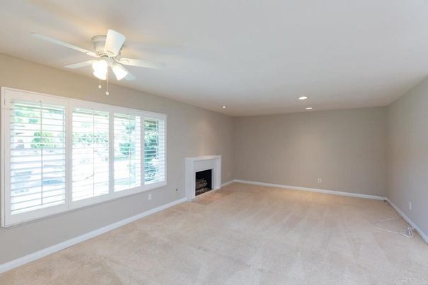Empty room, Fireplace, Interior, Recessed Lighting