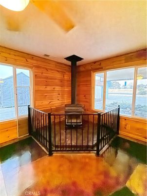 Fireplace, Interior, Water, Wooden Walls