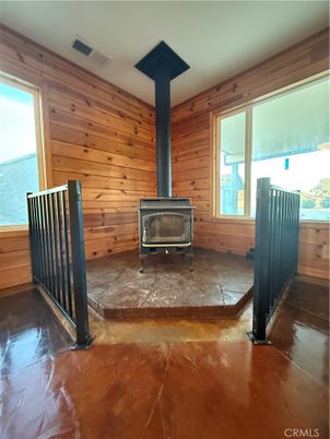 Fireplace, Interior, Wooden Walls