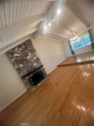 Empty room, Fireplace, Interior, Wood Texture Flooring