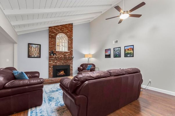 Fireplace, Interior, Living room, Stone Walls, Wood Texture Flooring