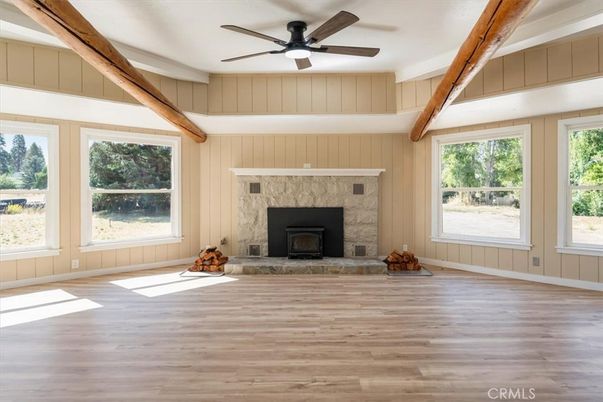 Fireplace, Interior, Wooden Beams, Wood Texture Flooring